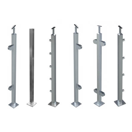 Geländerpfosten Balkongeländer verzinkt aus 40x40x2mm 