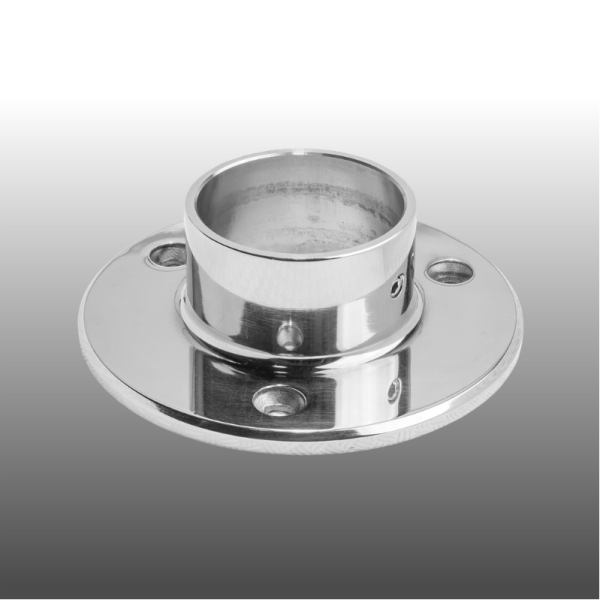 Handlauf Geländer Flansch Edelstahl hochglanzpoliert