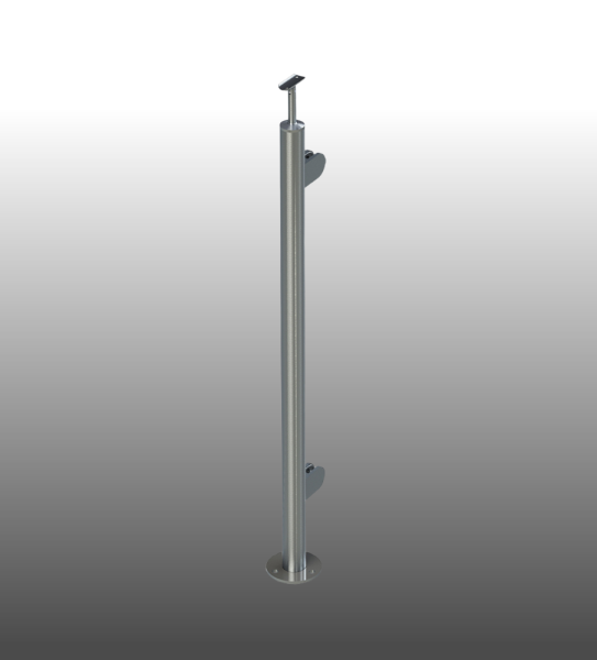 Geländerpfosten Glasgeländer.