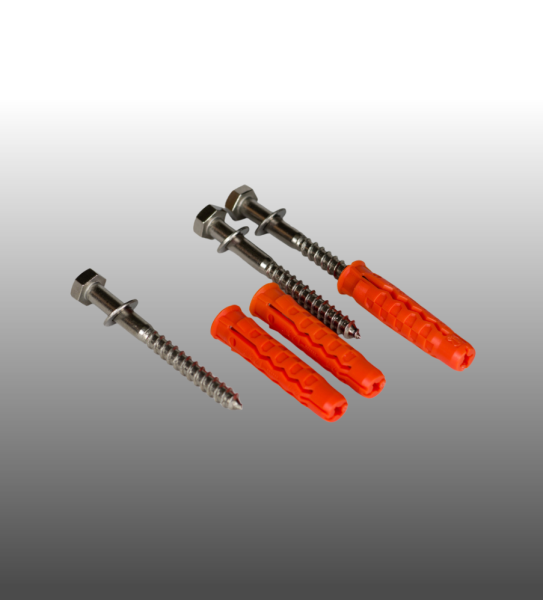 Schrauben-Set aus Edelstahl für Pfostenmontage