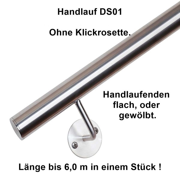 Handlauf-Edelstahl DS01 V2A Länge auf Maß