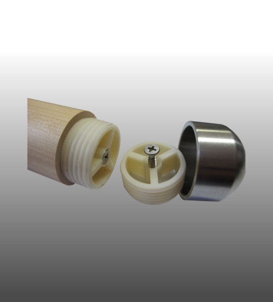 Handlauf Holz Adapter für Edelstahlverbinder / Enden.