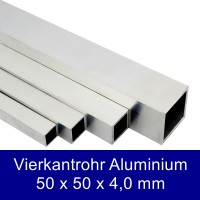 Vierkantrohr Aluminium 50x50x4,0mm Vierkantrohr Aluminium 50x50x4,0mm