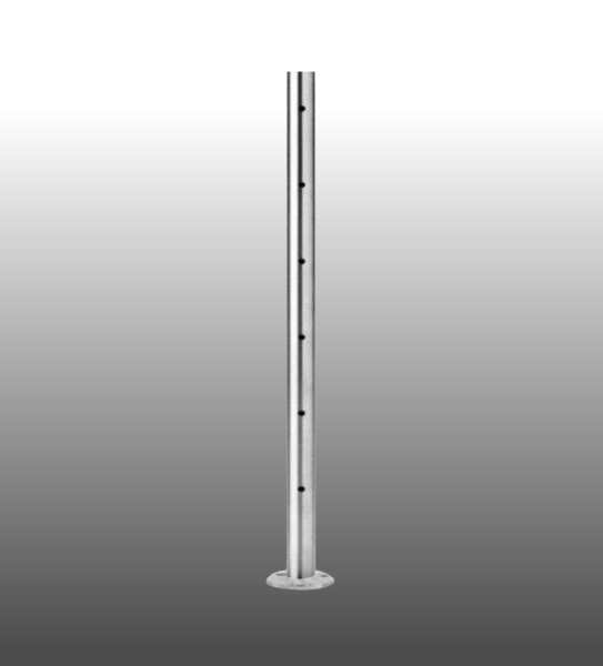 SONDERPOSTEN Geländerpfosten Edelstahl Basis 42,4 Seilgeländer 1000 mm-
