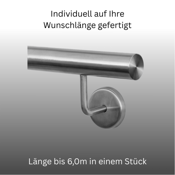 Edelstahlhandlauf flaches Ende