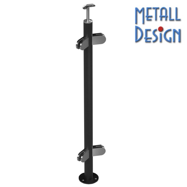 Geländerpfosten 45 Grad Eckpfosten Glasgeländer pulverbeschichtet Geländerpfosten 45 Grad Eckpfosten Glasgeländer pulverbeschichtet