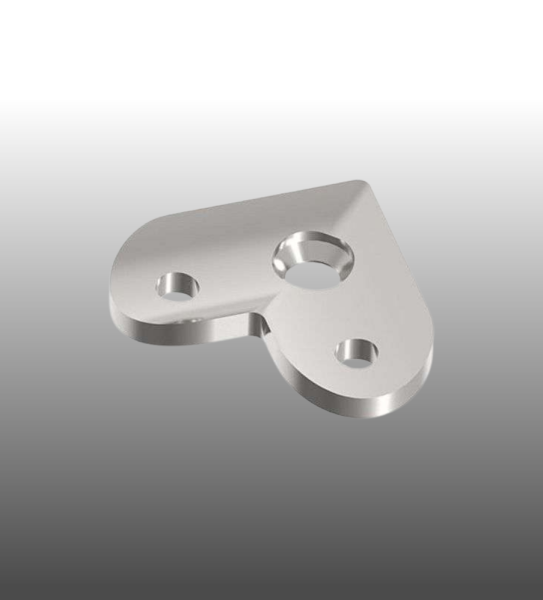 Anschlussplatte Handlauf und Geländer Rundrohr 90° Eckverbinder.