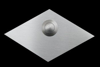 Klingelplatte massiv Edelstahl Raute