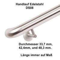 Handlauf Edelstahl DS08 Länge auf Maß. Handlauf Edelstahl DS08 Länge auf Maß.