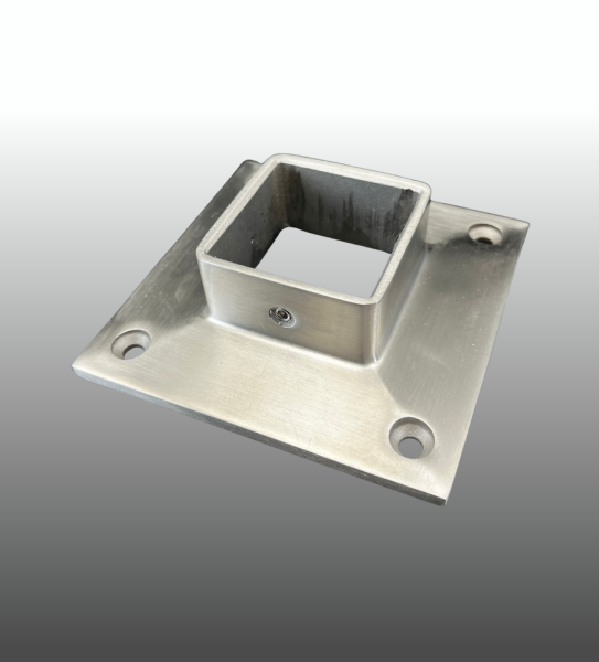 Vierkantrohr Edelstahl Wandanker Flansch