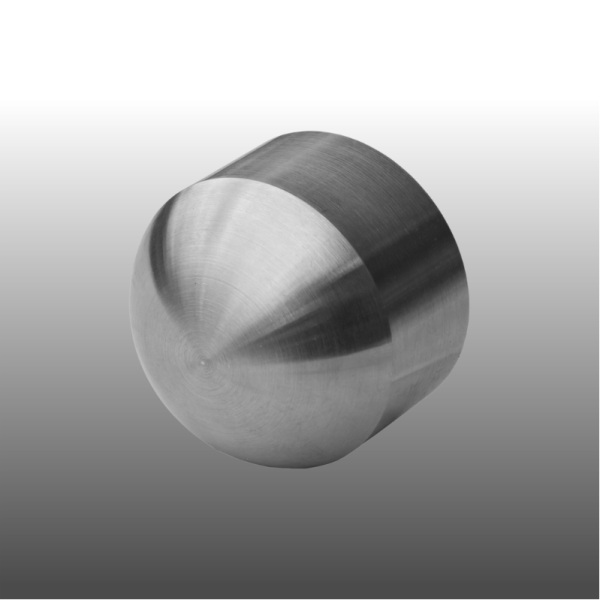 Handlauf-Endkappe Edelstahl für Holzhandlauf gewölbt