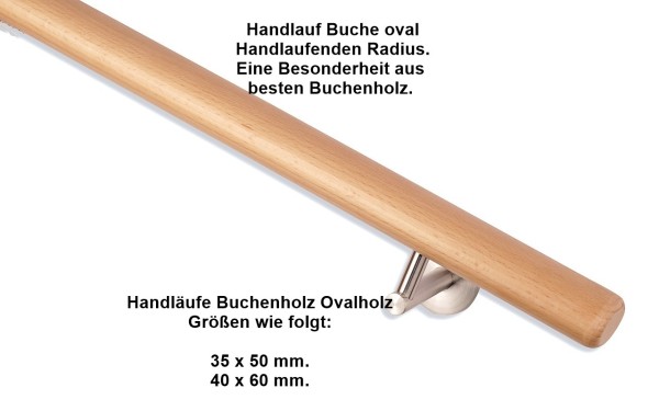 Holzhandlauf Buche oval.