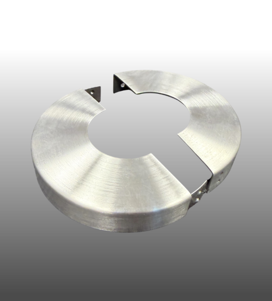 Abdeckrosette Edelstahl 42,4 mm 2-Teile