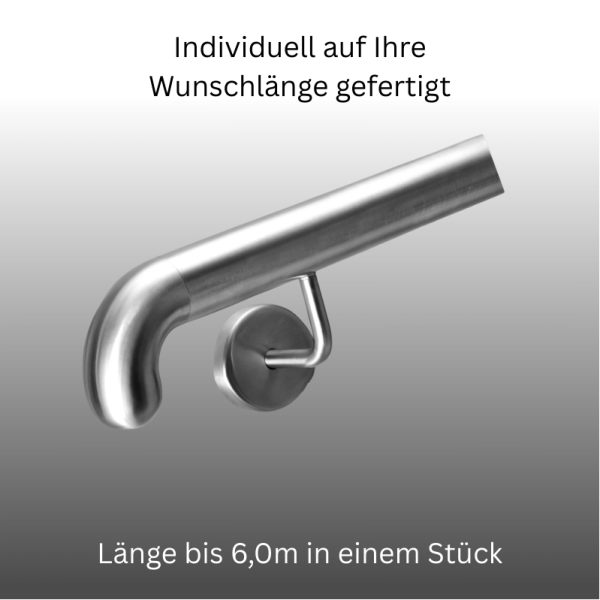 Edelstahlhandlauf Abschluss gebogen