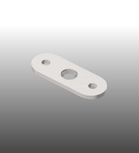 Anschlussplatte Handlauf und Geländer Flach gerade