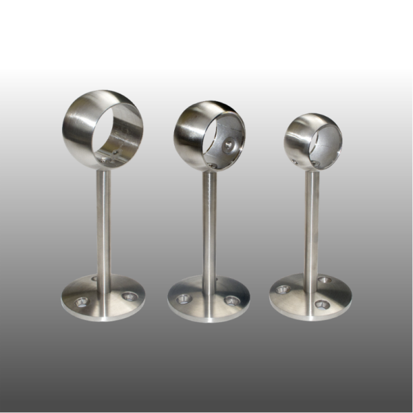 Für Handlauf Edelstahl oder Handlauf Holz mit Kugelring lange Ausführung