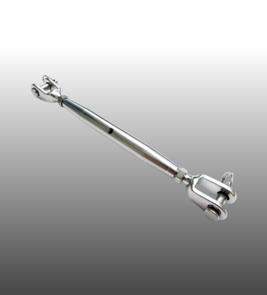 Wantenspanner (Seilspanner) mit 2 Gabeln V4A Stahl