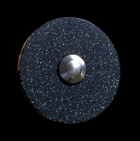 Klingelplatte Granit rund schwarz
