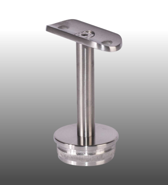 Handlaufhalter für Geländerpfosten, Endkappe flach, Handlauf alle Durchmesser