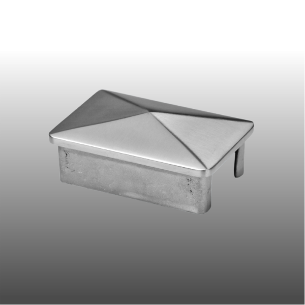 Endkappen Rechteckrohr Prisma Edelstahl