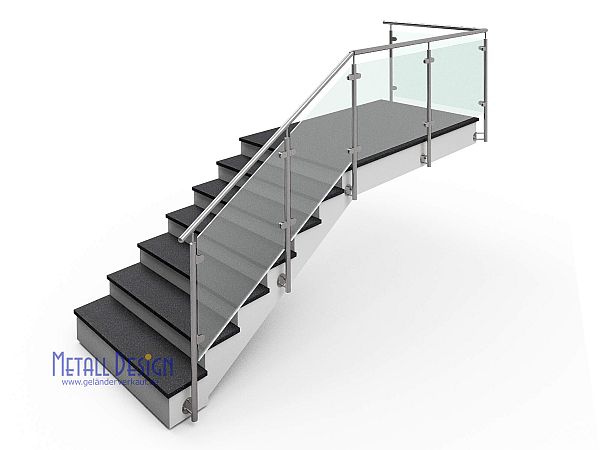 Geländer  Treppengeländer Treppe Edelstahl Handlauf Montage Stabgeländer Bausatz 
