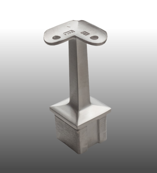 Rohrstütze Vierkantrohr 90° Eckverbindung rund