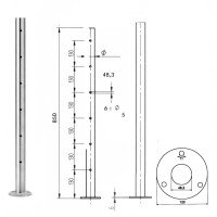 Geländerpfosten Edelstahl Basis 48,3 Geländerpfosten Edelstahl Basis 48,3