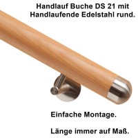 Handlauf Buche DS21 Länge auf Maß Handlauf Buche DS21 Länge auf Maß