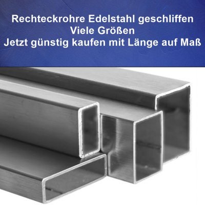 L/änge 200mm 20cm auf Zuschnitt Edelstahl Rundrohr V2A /Ø 57x2mm K240