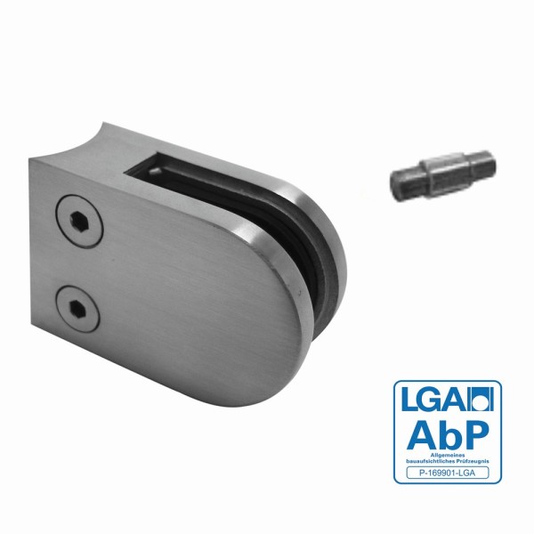 Glashalter Edelstahl B03, Plattenhalter Geländer. Glashalter Edelstahl B03, Plattenhalter Geländer.