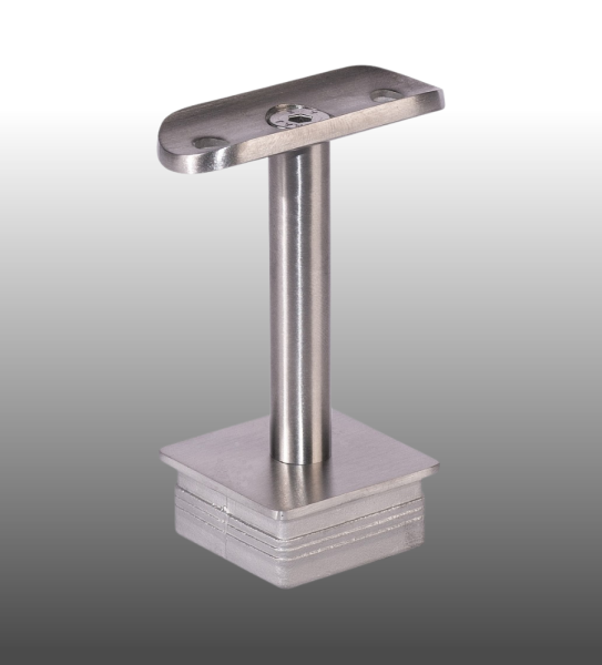 Handlaufhalter Edelstahl für Geländerpfosten Vierkantrohr mit Handlauf Rundrohr alle Größen