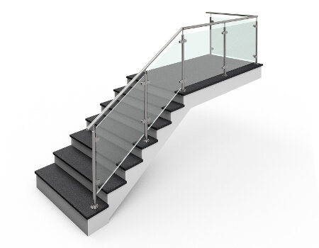 Edelstahl Treppengeländer Balkongeländer Handlauf Geländer Stäbe Treppe Bausatz 