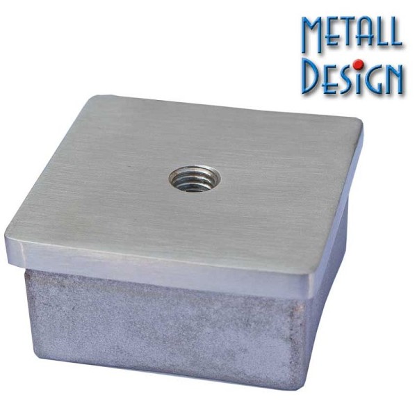 Vierkantrohrendkappe mit Gewinde Vierkantrohrendkappe mit Gewinde