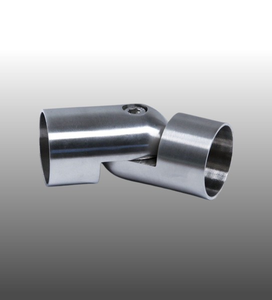 Handlauf Holz Edelstahl Verbinder einstellbar 42,4 mm aus Edelstahl