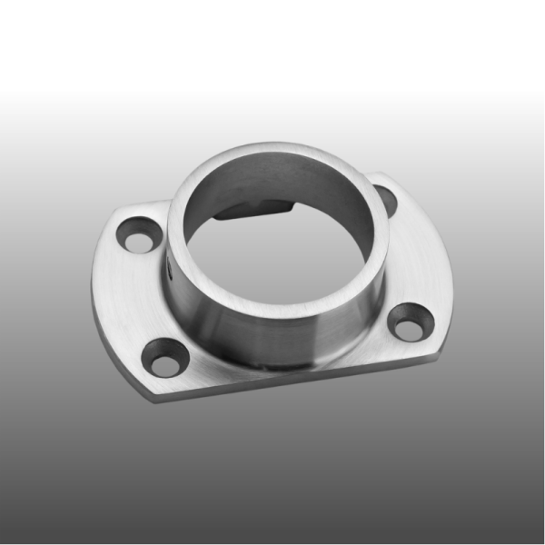 Geländerflansch oval für Handlauf und Geländer