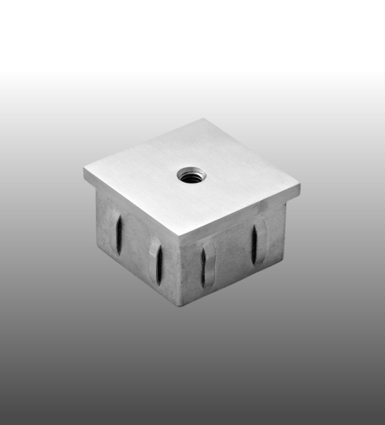 Endkappe für Vierkantrohr mit Gewinde