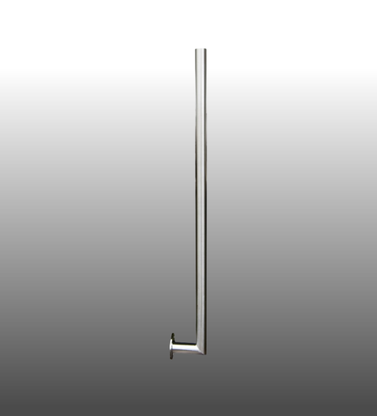 Geländerpfosten Edelstahl Basis 04 Rundrohr seitliche Montage