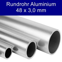 Rundrohr Aluminium 48 x 3,0 mm Rundrohr Aluminium 48 x 3,0 mm