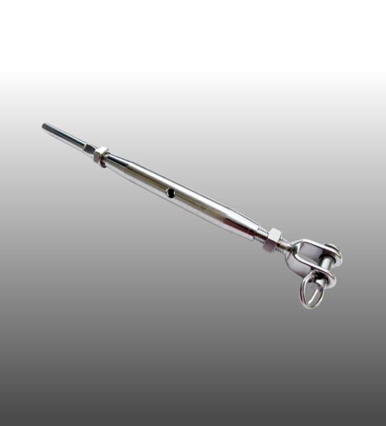 Wantenspanner mit Gabel und Gewindeterminal V4A Edelstahl