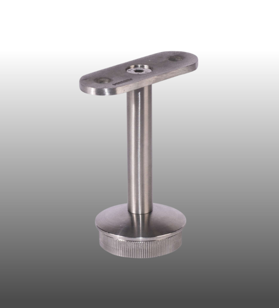 Handlaufhalter Edelstahl mit Montageplatte für Handlauf Flacher Anschluss