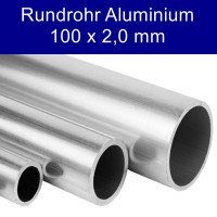 Vorschau: Rundrohre aus Aluminium 100 x 2,0 mm Vorschau: Rundrohre aus Aluminium 100 x 2,0 mm