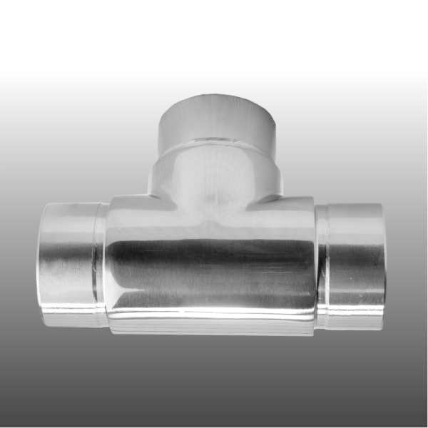 Handlauf Edelstahl Geländer T-Verbinder Edelstahl hochglanz poliert