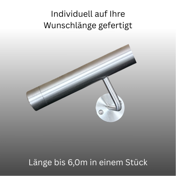 Handlauf Edelstahl HO1 Länge auf Maß Ø 42,4 mm V2A