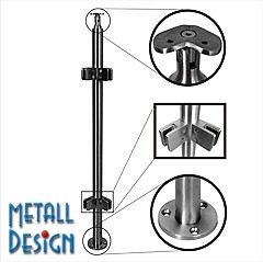 Geländerpfosten Eckpfosten Glasgeländer Edelstahl. Geländerpfosten Eckpfosten Glasgeländer Edelstahl.