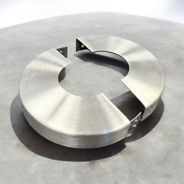 Abdeckrosette Edelstahl 42,4 mm 2-Teile