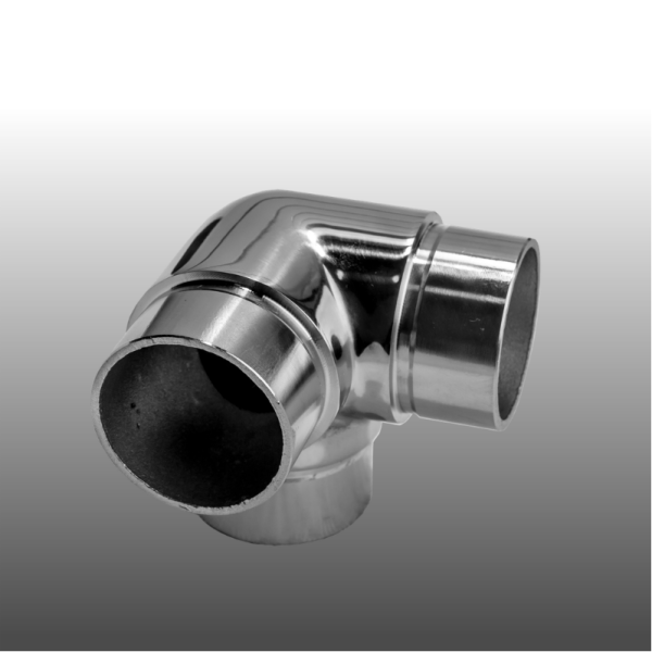 Rohrbogen Fitting 3-seitig aus Edelstahl hochglanz poliert