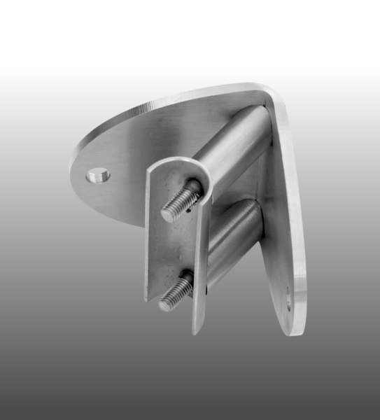 Wandanker Edelstahl für Geländerpfosten Innenecke V4A