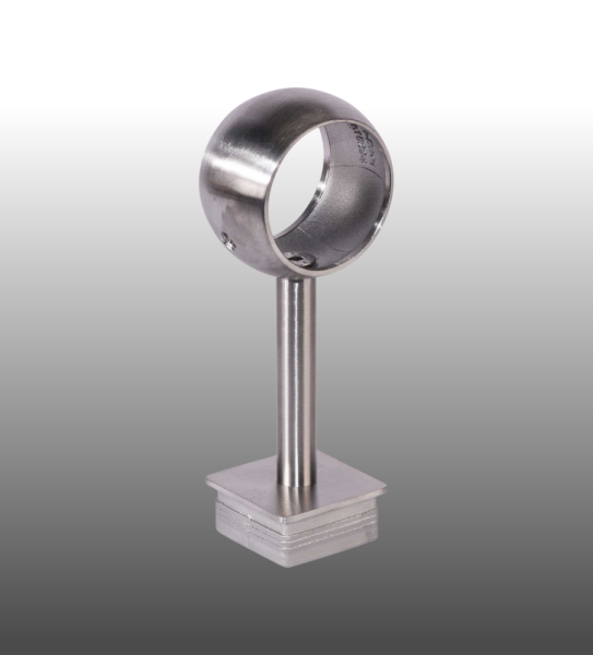 Rohrstütze Kugelring für Geländerpfosten Vierkantrohr