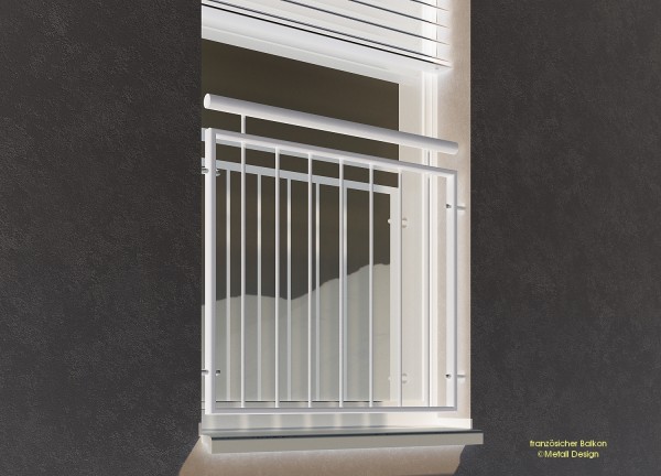 SONDERPOSTEN Leibung 1380 mm RAL___ Französischer Balkon Edelstahl Montage in der Fensteröffnung