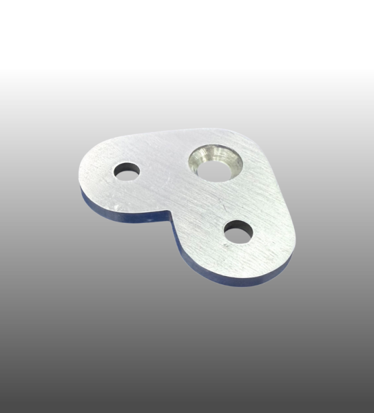 Anschlussplatte für Handlauf 90° aus Edelstahl Zeichung